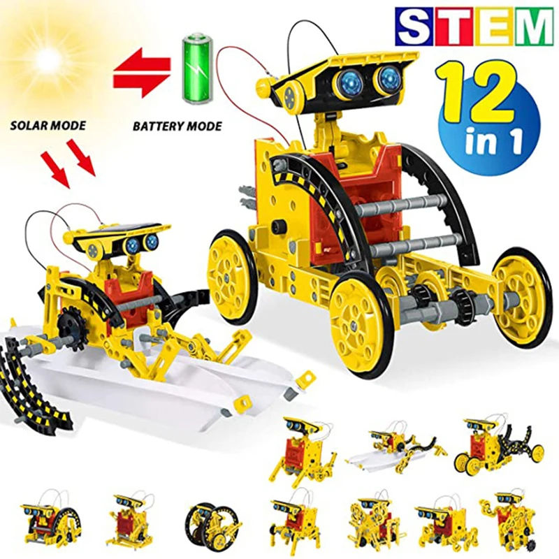 Electronics Gadgets For Kids - 12 в 1, научный эксперимент, солнечный