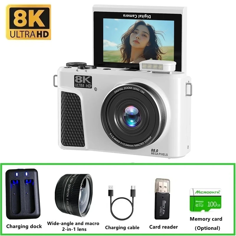 Electronics Gadgets For Home - Цифровая камера WD300 8K, 88 МП,