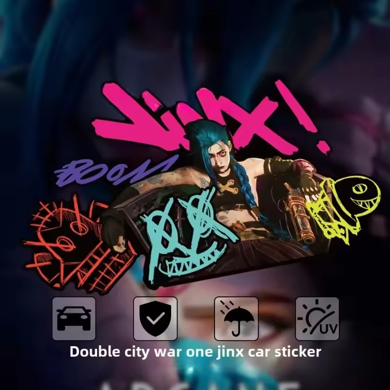 Electro Gadgets - Светоотражающая наклейка Arcane Jinx Graffiti для