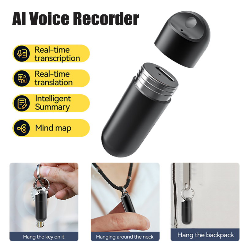 Voice Recorder Pen - Портативный AI-диктофон с шумоподавлением, интеллектуальным транскрибированием