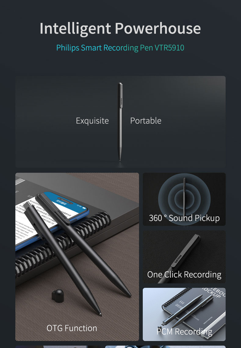 Диктофон-ручка Philips с ИИ-тр – обзор и цена Voice Recorder Pen